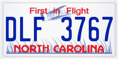 NC license plate DLF3767