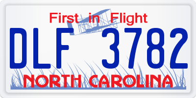 NC license plate DLF3782