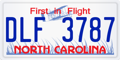 NC license plate DLF3787