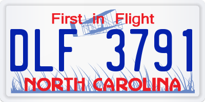 NC license plate DLF3791