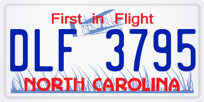 NC license plate DLF3795