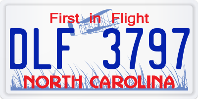 NC license plate DLF3797