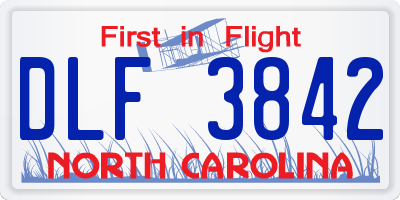 NC license plate DLF3842