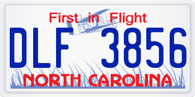 NC license plate DLF3856