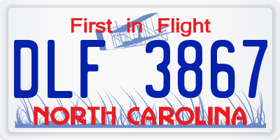 NC license plate DLF3867