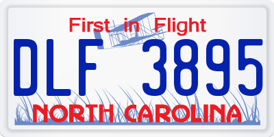NC license plate DLF3895