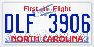 NC license plate DLF3906