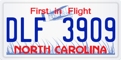 NC license plate DLF3909