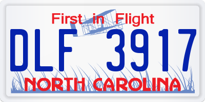 NC license plate DLF3917