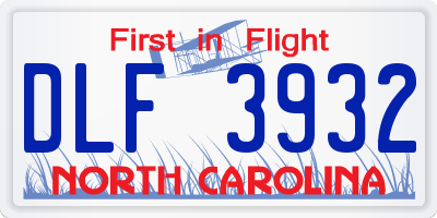 NC license plate DLF3932