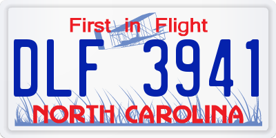 NC license plate DLF3941
