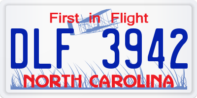 NC license plate DLF3942