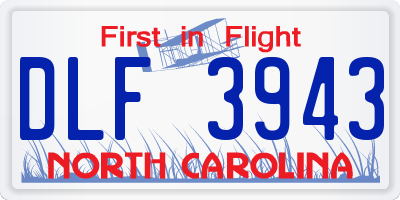 NC license plate DLF3943