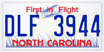 NC license plate DLF3944