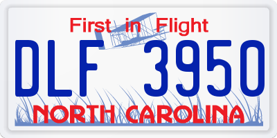 NC license plate DLF3950
