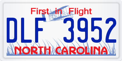 NC license plate DLF3952