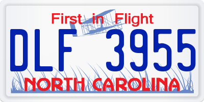 NC license plate DLF3955