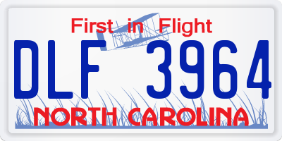 NC license plate DLF3964