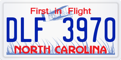 NC license plate DLF3970
