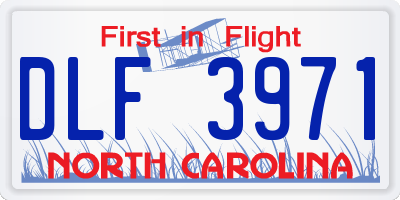 NC license plate DLF3971