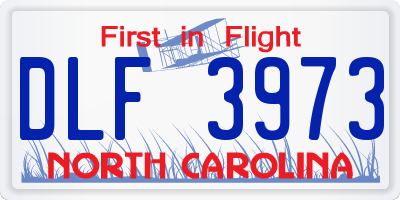NC license plate DLF3973