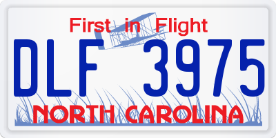 NC license plate DLF3975