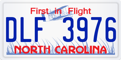 NC license plate DLF3976