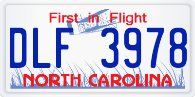 NC license plate DLF3978