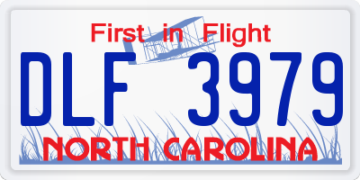 NC license plate DLF3979