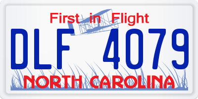NC license plate DLF4079