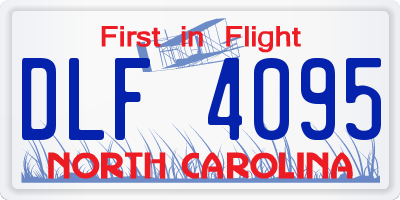 NC license plate DLF4095