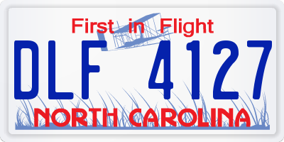 NC license plate DLF4127