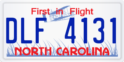 NC license plate DLF4131