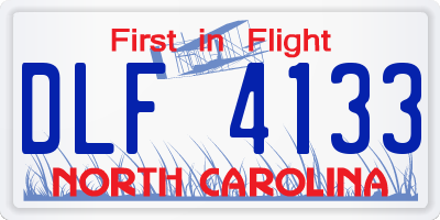 NC license plate DLF4133