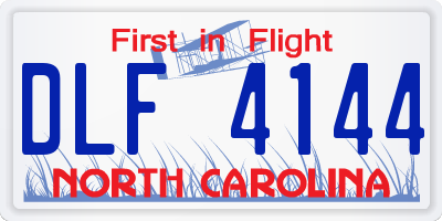 NC license plate DLF4144