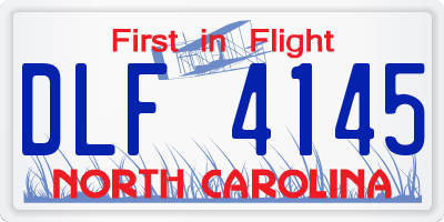 NC license plate DLF4145