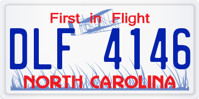 NC license plate DLF4146