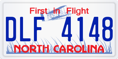 NC license plate DLF4148