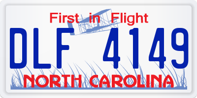 NC license plate DLF4149