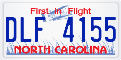 NC license plate DLF4155
