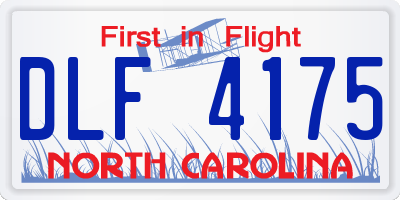NC license plate DLF4175