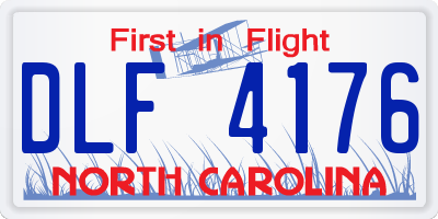 NC license plate DLF4176