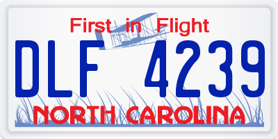 NC license plate DLF4239