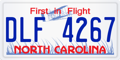 NC license plate DLF4267