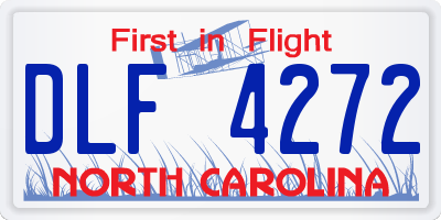 NC license plate DLF4272