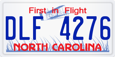 NC license plate DLF4276