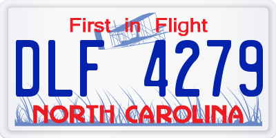 NC license plate DLF4279