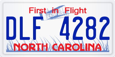 NC license plate DLF4282