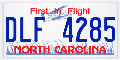 NC license plate DLF4285