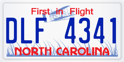NC license plate DLF4341
